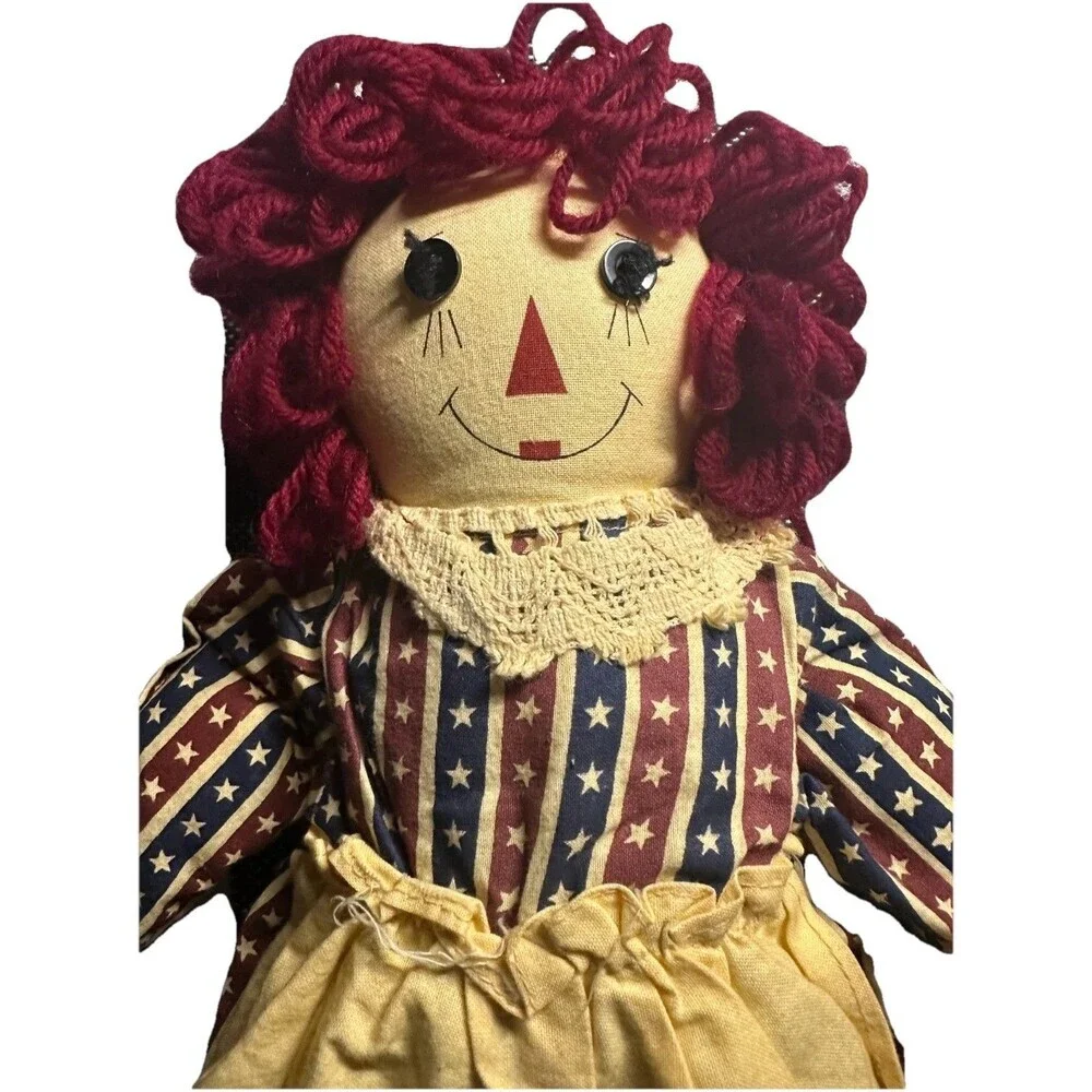 Raggedy Ann 20” Doll Springford‎ Gifts Country Folk. Star Dress